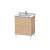 Duravit LC660803030 L-Cube 26 3/8" Floor Standing Single Bathroom Vanity with Two Drawers in Natural Oak