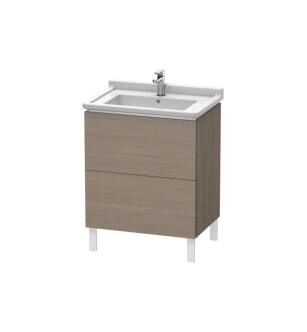 Duravit LC660803535 L-Cube 26 3/8" Floor Standing Single Bathroom Vanity with Two Drawers in Oak Terra