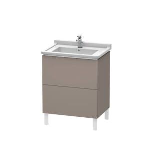 Duravit LC660804343 L-Cube 26 3/8" Floor Standing Single Bathroom Vanity with Two Drawers in Basalt Matte