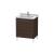 Duravit LC660806969 L-Cube 26 3/8" Floor Standing Single Bathroom Vanity with Two Drawers in Walnut Brushed