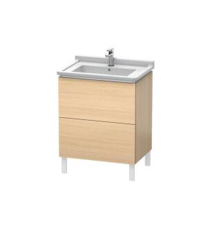 Duravit LC660807171 L-Cube 26 3/8" Floor Standing Single Bathroom Vanity with Two Drawers in Mediterranean Oak