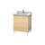 Duravit LC660807171 L-Cube 26 3/8" Floor Standing Single Bathroom Vanity with Two Drawers in Mediterranean Oak