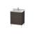 Duravit LC660807272 L-Cube 26 3/8" Floor Standing Single Bathroom Vanity with Two Drawers in Dark Brushed Oak