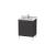 Duravit LC660808080 L-Cube 26 3/8" Floor Standing Single Bathroom Vanity with Two Drawers in Graphite Super Matte