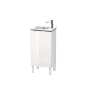 Duravit LC6273L2222 L-Cube 16 1/2" Floor Standing Single Bathroom Vanity with One Door and One Shelf in White High Gloss