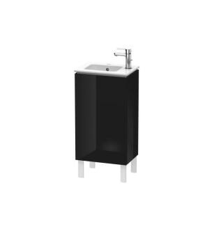 Duravit LC6273L4040 L-Cube 16 1/2" Floor Standing Single Bathroom Vanity with One Door and One Shelf in Black High Gloss