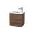 Duravit LC6272L2121 L-Cube 16 1/2" Wall Mount Single Bathroom Vanity with One Door in Walnut Dark