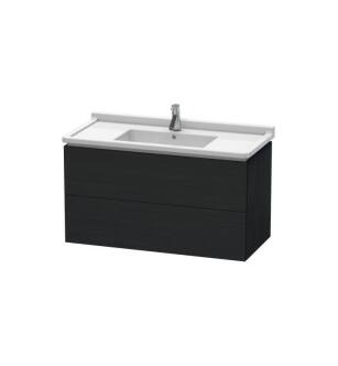 Duravit LC626601616 L-Cube 40 1/8" Wall Mount Single Bathroom Vanity with Two Drawers in Black Oak