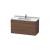 Duravit LC626602121 L-Cube 40 1/8" Wall Mount Single Bathroom Vanity with Two Drawers in Walnut Dark