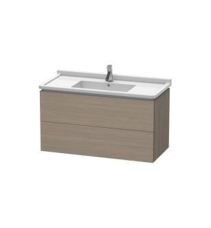 Duravit LC626603535 L-Cube 40 1/8" Wall Mount Single Bathroom Vanity with Two Drawers in Oak Terra