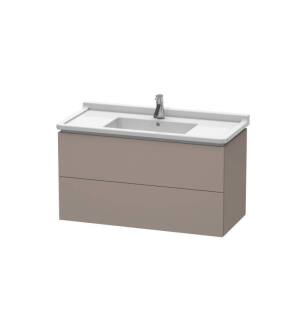 Duravit LC626604343 L-Cube 40 1/8" Wall Mount Single Bathroom Vanity with Two Drawers in Basalt Matte