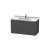 Duravit LC626604949 L-Cube 40 1/8" Wall Mount Single Bathroom Vanity with Two Drawers in Graphite Matte