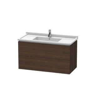 Duravit LC626606969 L-Cube 40 1/8" Wall Mount Single Bathroom Vanity with Two Drawers in Walnut Brushed