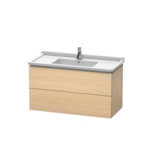 Duravit LC626607171 L-Cube 40 1/8" Wall Mount Single Bathroom Vanity with Two Drawers in Mediterranean Oak