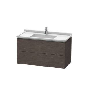 Duravit LC626607272 L-Cube 40 1/8" Wall Mount Single Bathroom Vanity with Two Drawers in Dark Brushed Oak