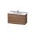 Duravit LC626607979 L-Cube 40 1/8" Wall Mount Single Bathroom Vanity with Two Drawers in Natural Walnut