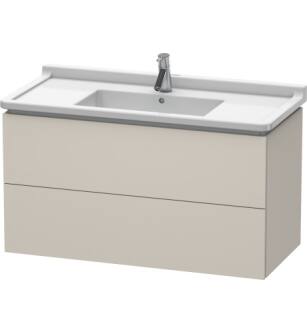 Duravit LC626609191 L-Cube 40 1/8" Wall Mount Single Bathroom Vanity with Two Drawers in Taupe