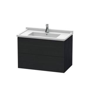 Duravit LC626501616 L-Cube 32 1/4" Wall Mount Single Bathroom Vanity with Two Drawers in Black Oak