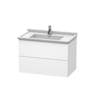 Duravit LC626501818 L-Cube 32 1/4" Wall Mount Single Bathroom Vanity with Two Drawers in White Matte
