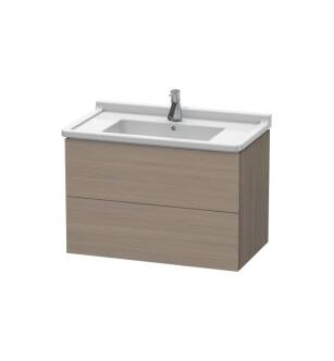 Duravit LC626503535 L-Cube 32 1/4" Wall Mount Single Bathroom Vanity with Two Drawers in Oak Terra