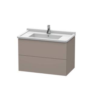 Duravit LC626504343 L-Cube 32 1/4" Wall Mount Single Bathroom Vanity with Two Drawers in Basalt Matte