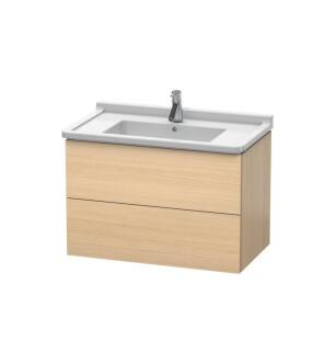 Duravit LC626507171 L-Cube 32 1/4" Wall Mount Single Bathroom Vanity with Two Drawers in Mediterranean Oak