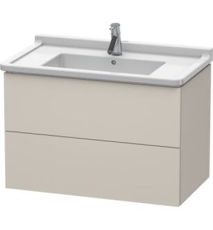 Duravit LC626509191 L-Cube 32 1/4" Wall Mount Single Bathroom Vanity with Two Drawers in Taupe