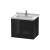 Duravit LC626404040 L-Cube 26 3/8" Wall Mount Single Bathroom Vanity with Two Drawers in Black High Gloss