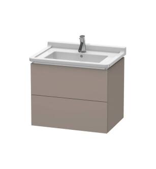 Duravit LC626404343 L-Cube 26 3/8" Wall Mount Single Bathroom Vanity with Two Drawers in Basalt Matte
