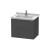 Duravit LC626404949 L-Cube 26 3/8" Wall Mount Single Bathroom Vanity with Two Drawers in Graphite Matte