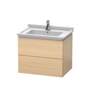 Duravit LC626407171 L-Cube 26 3/8" Wall Mount Single Bathroom Vanity with Two Drawers in Mediterranean Oak