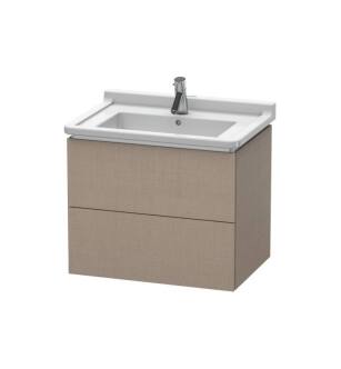 Duravit LC626407575 L-Cube 26 3/8" Wall Mount Single Bathroom Vanity with Two Drawers in Linen