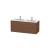 Duravit LC625801313 L-Cube 50 3/4" Wall Mount Double Bathroom Vanity with Two Drawers in American Walnut