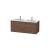 Duravit LC625802121 L-Cube 50 3/4" Wall Mount Double Bathroom Vanity with Two Drawers in Walnut Dark