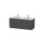 Duravit LC625804949 L-Cube 50 3/4" Wall Mount Double Bathroom Vanity with Two Drawers in Graphite Matte