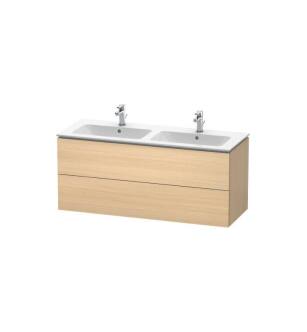 Duravit LC625807171 L-Cube 50 3/4" Wall Mount Double Bathroom Vanity with Two Drawers in Mediterranean Oak