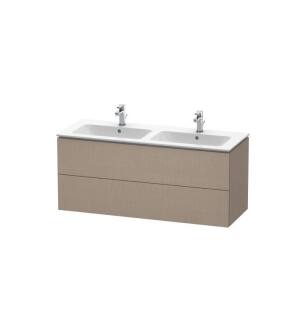 Duravit LC625807575 L-Cube 50 3/4" Wall Mount Double Bathroom Vanity with Two Drawers in Linen