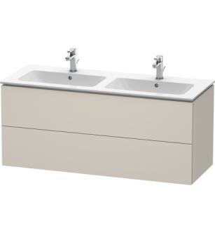 Duravit LC625809191 L-Cube 50 3/4" Wall Mount Double Bathroom Vanity with Two Drawers in Taupe