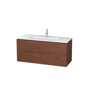 Duravit LC624301313 L-Cube 48" Wall Mount Single Bathroom Vanity with Two Drawers in American Walnut