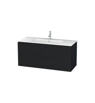 Duravit LC624301616 L-Cube 48" Wall Mount Single Bathroom Vanity with Two Drawers in Black Oak