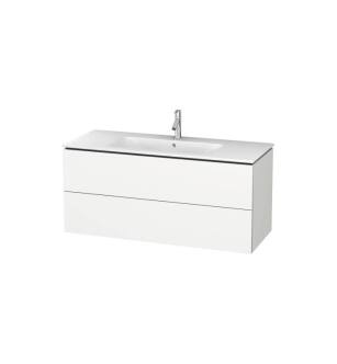 Duravit LC624301818 L-Cube 48" Wall Mount Single Bathroom Vanity with Two Drawers in White Matte