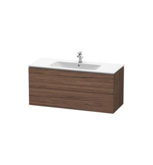 Duravit LC624302121 L-Cube 48" Wall Mount Single Bathroom Vanity with Two Drawers in Walnut Dark