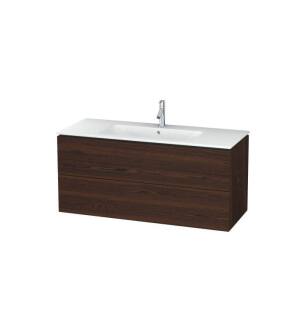 Duravit LC624306969 L-Cube 48" Wall Mount Single Bathroom Vanity with Two Drawers in Walnut Brushed