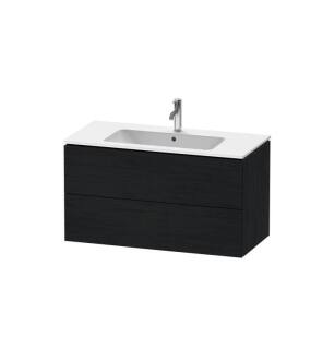 Duravit LC624201616 L-Cube 40 1/8" Wall Mount Single Bathroom Vanity with Two Drawers in Black Oak