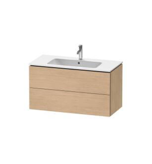 Duravit LC624203030 L-Cube 40 1/8" Wall Mount Single Bathroom Vanity with Two Drawers in Natural Oak