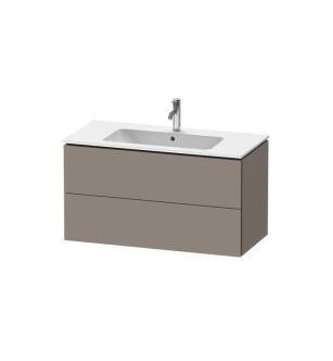 Duravit LC624204343 L-Cube 40 1/8" Wall Mount Single Bathroom Vanity with Two Drawers in Basalt Matte
