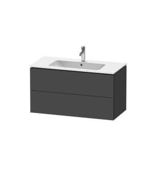 Duravit LC624204949 L-Cube 40 1/8" Wall Mount Single Bathroom Vanity with Two Drawers in Graphite Matte