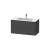 Duravit LC624204949 L-Cube 40 1/8" Wall Mount Single Bathroom Vanity with Two Drawers in Graphite Matte