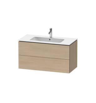 Duravit LC624207171 L-Cube 40 1/8" Wall Mount Single Bathroom Vanity with Two Drawers in Mediterranean Oak
