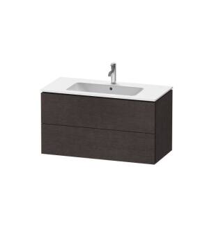 Duravit LC624207272 L-Cube 40 1/8" Wall Mount Single Bathroom Vanity with Two Drawers in Dark Brushed Oak